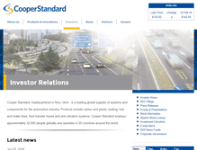 Tablet Screenshot of ir.cooperstandard.com